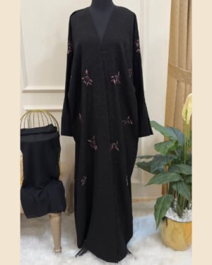 Noir Blush Abaya - 33D018
