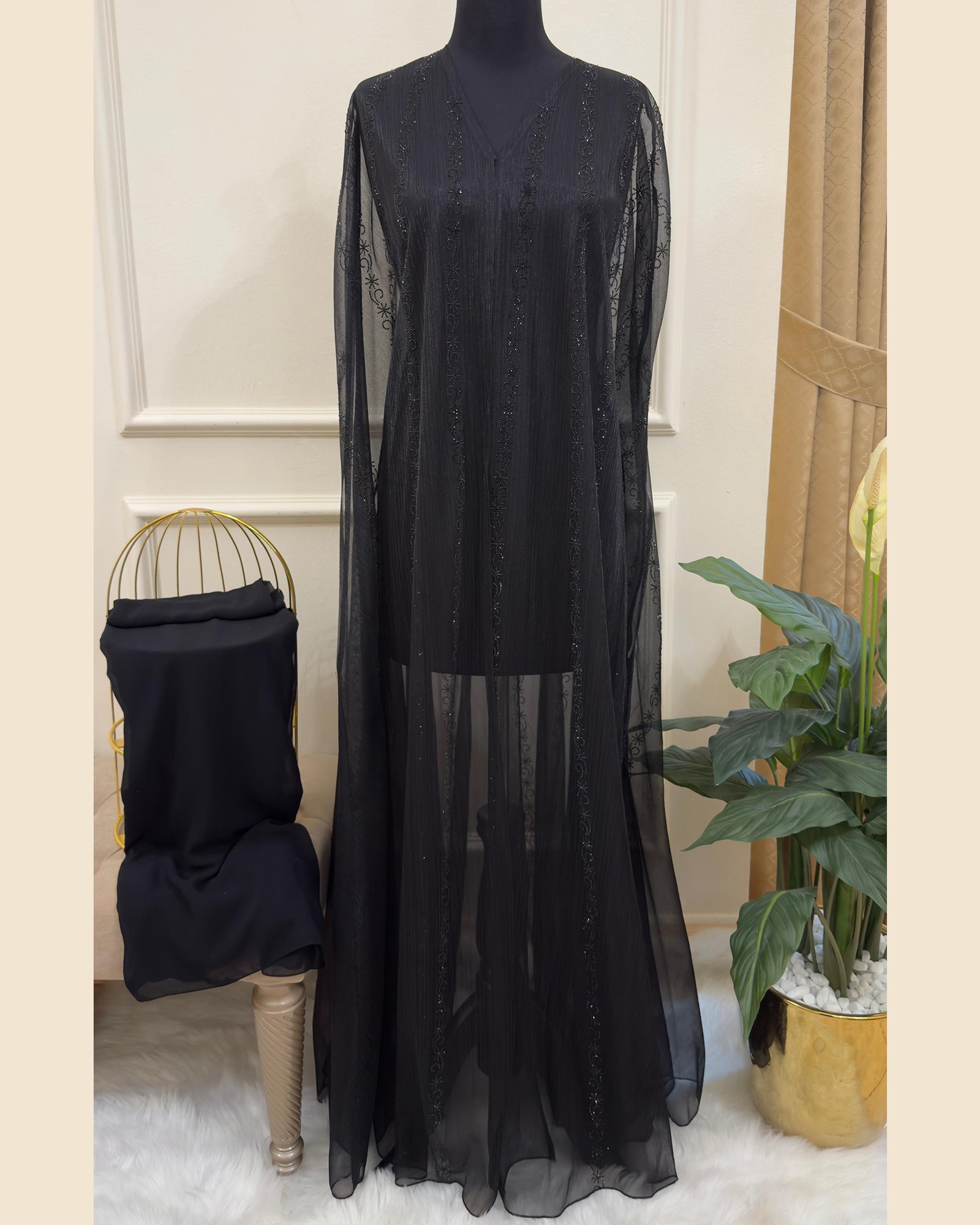 Noir Etoile Abaya - 33D021 - Image 5