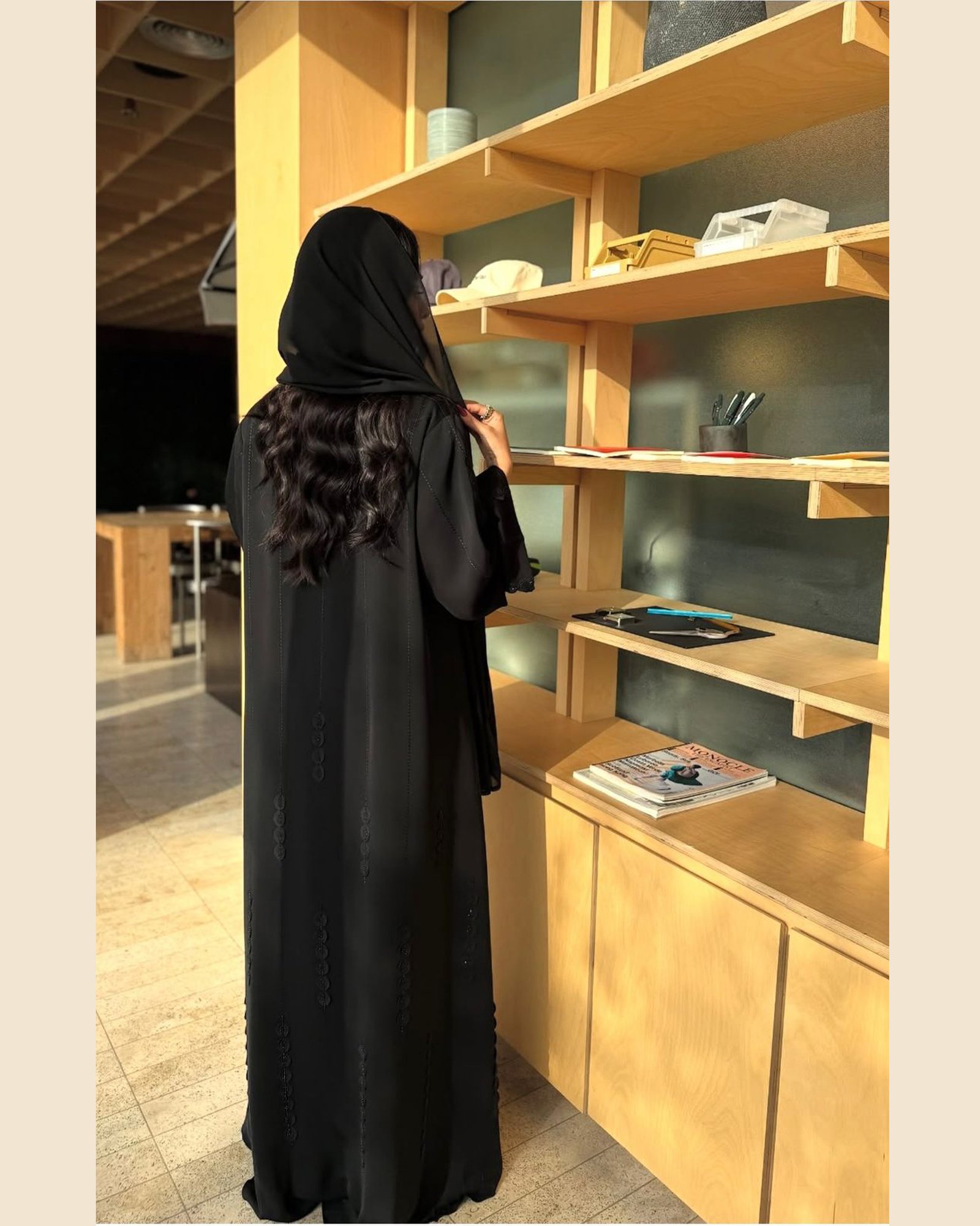 Noir Celeste Abaya - 33D46 - Image 3