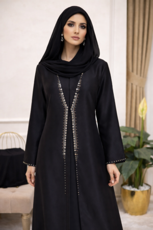 Noir Lumina Abaya - 33D011