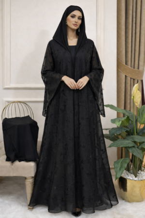 Noir Ether Abaya - 33D09
