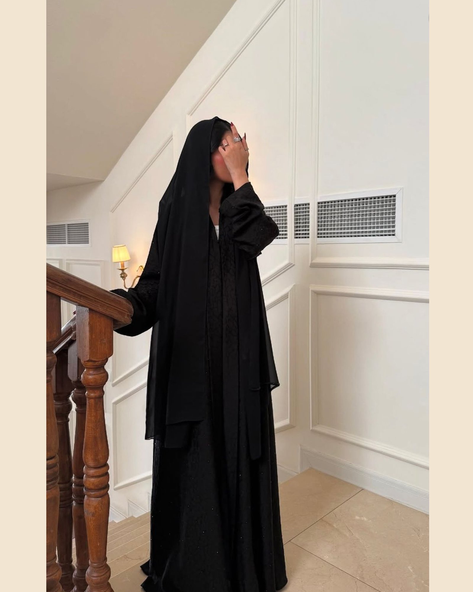 Layali Noir Abaya - 33D43 - Image 2