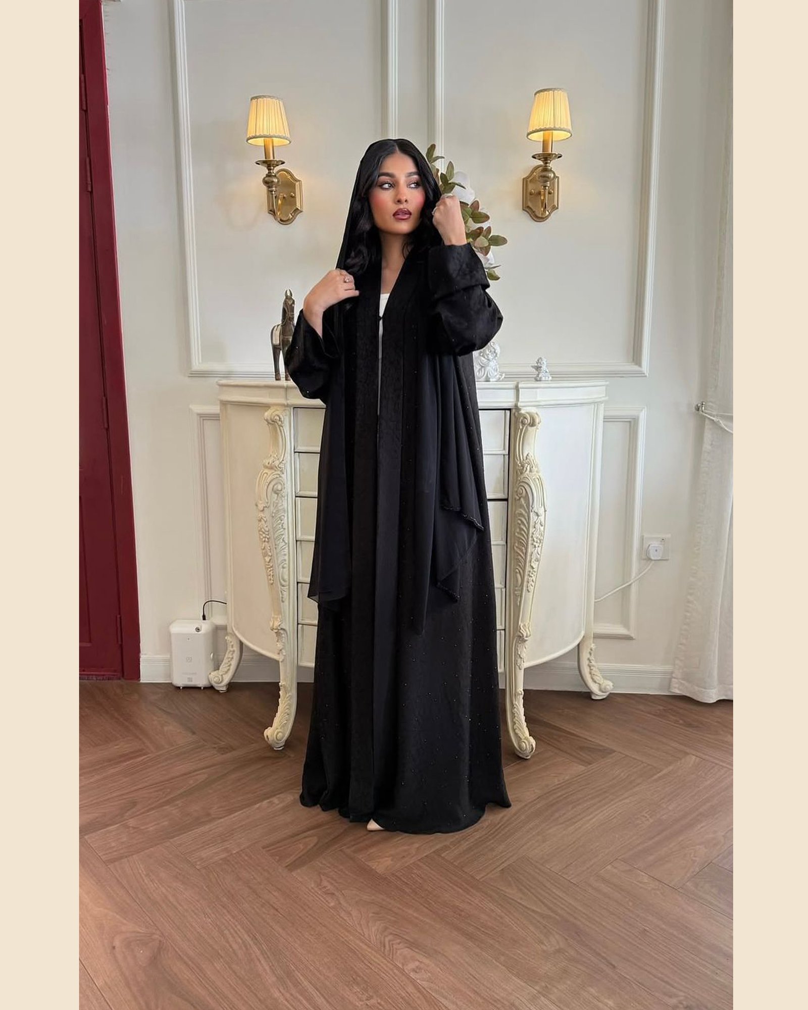 Layali Noir Abaya - 33D43